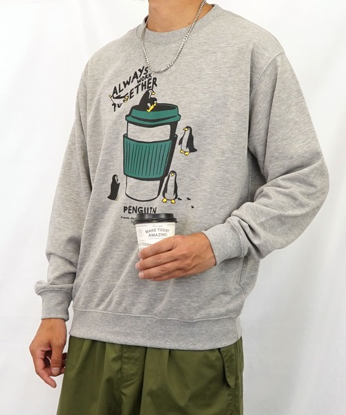 Burner（バーナー）の「【GROOVY STORE】裏毛スウェットクルー(プリント、刺繍) MC（スウェット・メンズ・ブラック/杢グレー/ホワイト/ブルー/ライトブラック/グレー/ブラック系その他2/ミント・M/LL/L）」の15枚目の写真