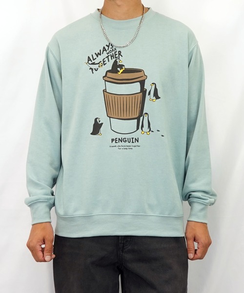 Burner（バーナー）の「【GROOVY STORE】裏毛スウェットクルー(プリント、刺繍) MC（スウェット・メンズ・ブラック/杢グレー/ホワイト/ブルー/ライトブラック/グレー/ブラック系その他2/ミント・M/LL/L）」の19枚目の写真