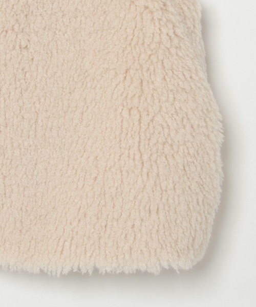 LBC(エルビーシー)の「ボアファーベスト(ベスト・レディース・オフホワイト/ブラウン・L/M)」の10枚目の写真