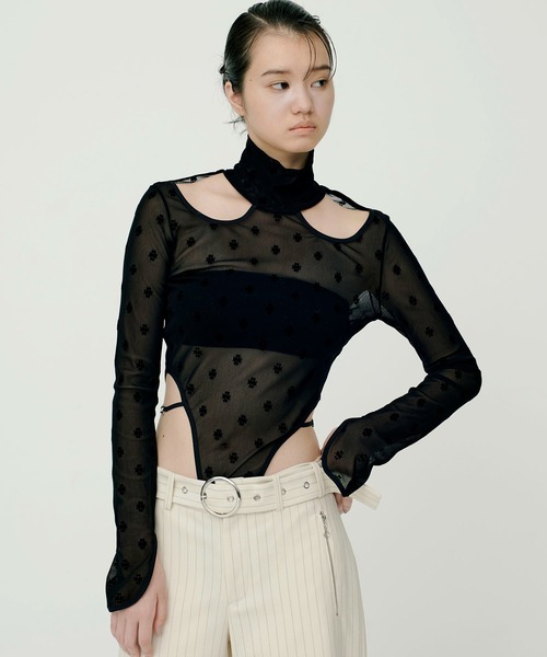 SORIN SWAN シアーボディスーツ SWAN LAKE Cut-out Bodysuit/スワンレイク カットアウトボディ