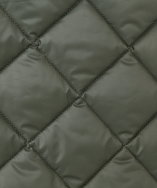 Ray BEAMS（レイビームス）の「■RBS / キルト切り替え ロングコート（ナイロンジャケット・レディース・オフホワイト/オリーブ・0/1）」の9枚目の写真