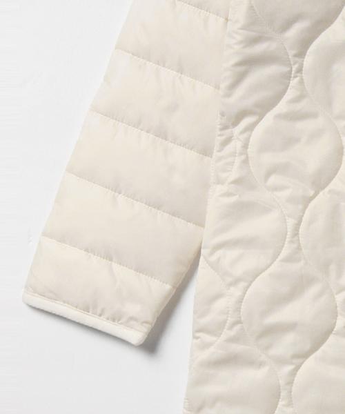 Ray BEAMS（レイビームス）の「■RBS / キルト切り替え ロングコート（ナイロンジャケット・レディース・オフホワイト/オリーブ・0/1）」の18枚目の写真