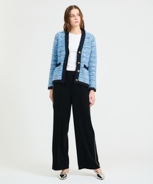 ESTNATION ツイード風ニットノーカラーショートジャケット ESTNATION（エストネーション）の「ESTNATION ツイード風ニットノー