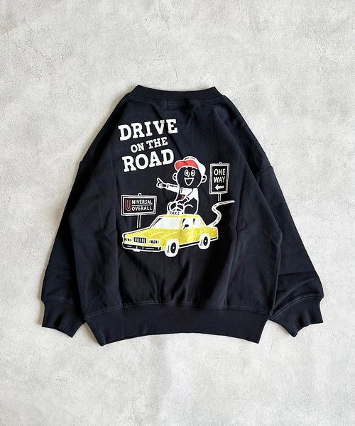 UNIVERSAL OVERALL（ユニバーサルオーバーオール）の「【UNIVERSAL OVERALL】別注プリントトレーナー（80～150cm）（スウェット・キッズ・ベージュ/オフホワイト/ブラック・80/90/95/100/110/120/130/140/150）」の9枚目の写真