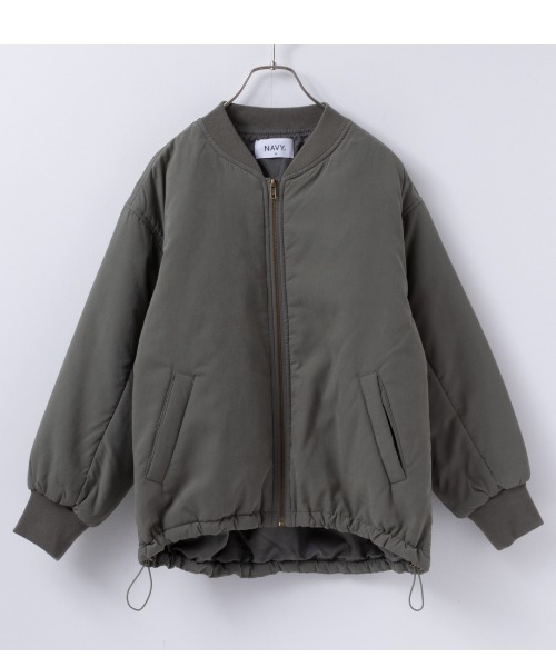 NAVY(ネイビー)の「NAVY キレイめ ミリタリーコート MA-1タイプ はっ水(ミリタリージャケット・レディース・ブラック/ライトベージュ/オリーブ・M/L)」の9枚目の写真