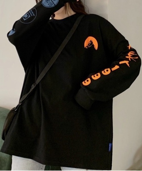 Burner(バーナー)の「【BURNER Recommend Select】袖プリント スウェット ロンT oku-tops-665422843625-20 Y(スウェット・レディース・ブラック/ホワイト/グレー・L/XL)」の16枚目の写真