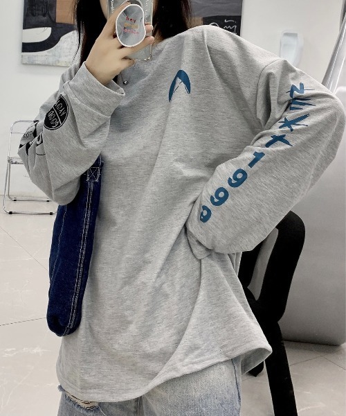 Burner(バーナー)の「【BURNER Recommend Select】袖プリント スウェット ロンT oku-tops-665422843625-20 Y(スウェット・レディース・ブラック/ホワイト/グレー・L/XL)」の22枚目の写真