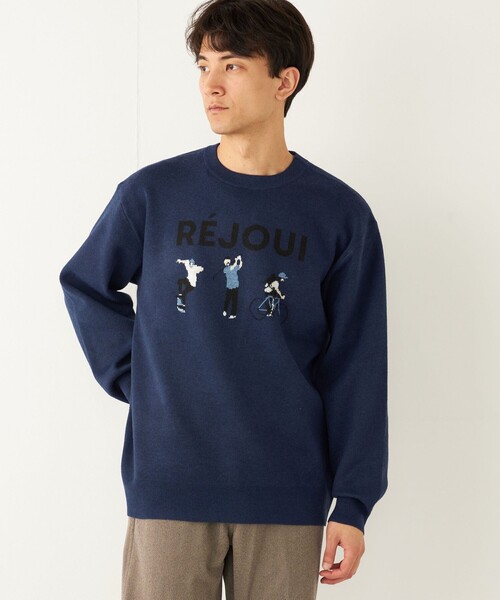 SHIPS Colors(シップス カラーズ)の「SHIPS Colors:〈洗濯機可能〉ソウガラ ジャカード ニット(ニット/セーター・メンズ・ベージュ/ブラック/オフホワイト/グレー/オリーブ/ブラウン/その他/ネイビー・MEDIUM/LARGE)」の2枚目の写真