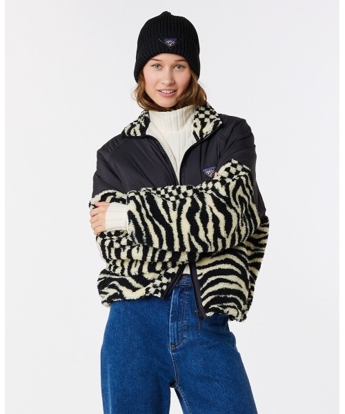 rip curl（リップカール）の「【RIPCURL（リップカール）】ANTI-SERIES SUN TRIBE FLEECE　レディースボアフリース　オーバーサイズ（ブルゾン・レディース・ブラック・SMALL）」の16枚目の写真