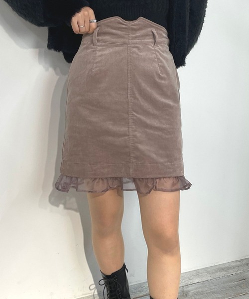 NICOLE CLUB(ニコル クラブ)の「2WAYコーデュロイスカート(スカート・レディース・ブルー/チャコールグレー/ブラウン系・MEDIUM)」の1枚目の写真