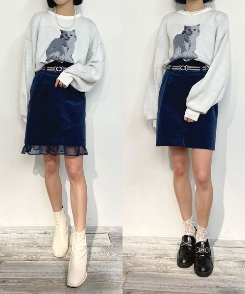 NICOLE CLUB(ニコル クラブ)の「2WAYコーデュロイスカート(スカート・レディース・ブルー/チャコールグレー/ブラウン系・MEDIUM)」の18枚目の写真