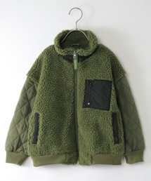 ikka（イッカ）の「袖キルトボアブルゾン（120~160cm）（ブルゾン・キッズ）」