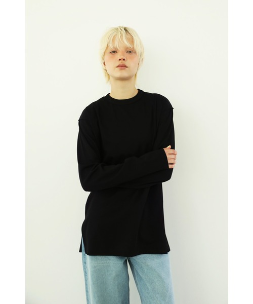 WCJ(ダブルシージェイ)の「【速乾】【防シワ】アウトシームカットソー(Tシャツ/カットソー・レディース・ブラック/ホワイト・FREE)」の22枚目の写真
