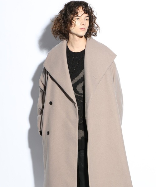 HARE（ハレ）の「ウーリーテックBIGカラーオーバーコート(HARE