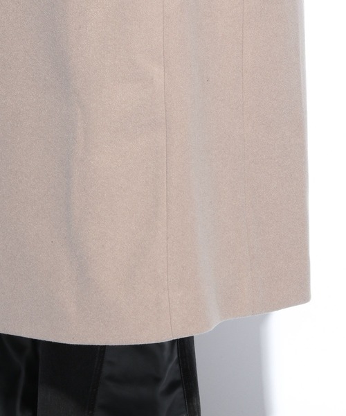 HARE(ハレ)の「ウーリーテックBIGカラーオーバーコート(HARE)(ステンカラーコート・メンズ・ベージュ/ブラック・SMALL/MEDIUM)」の16枚目の写真