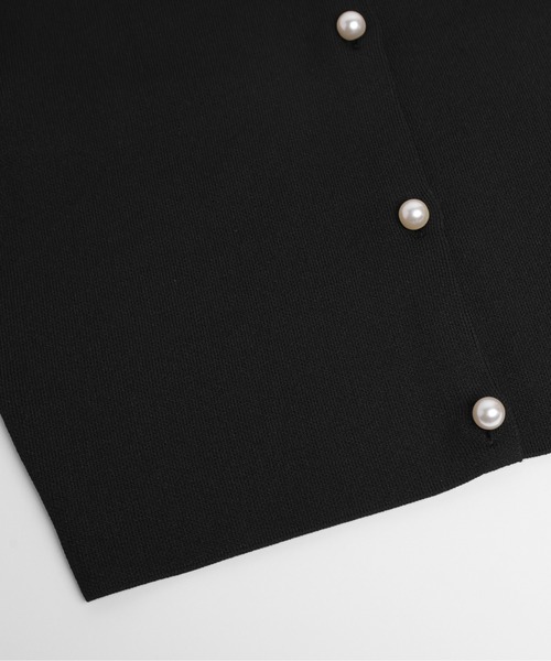 Lajour（ラジュール）の「日本製 ニットカーディガン（カーディガン/ボレロ・レディース・ホワイト/ブラック・フリー）」の9枚目の写真