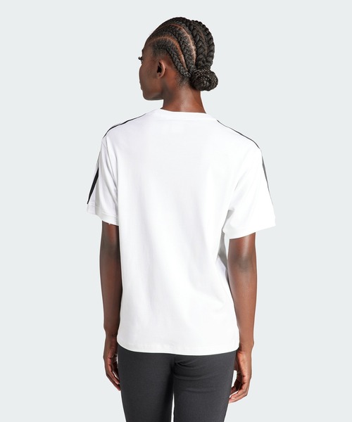 adidas(アディダス)の「スリーストライプスTシャツ / アディダスオリジナルス adidas Originals(Tシャツ/カットソー・レディース・ブラック/ホワイト/ブルー/パープル/ブラウン系その他・LARGE/XX-LARGE/SMALL/MEDIUM/X-SMALL/X-LARGE/3XL)」の6枚目の写真
