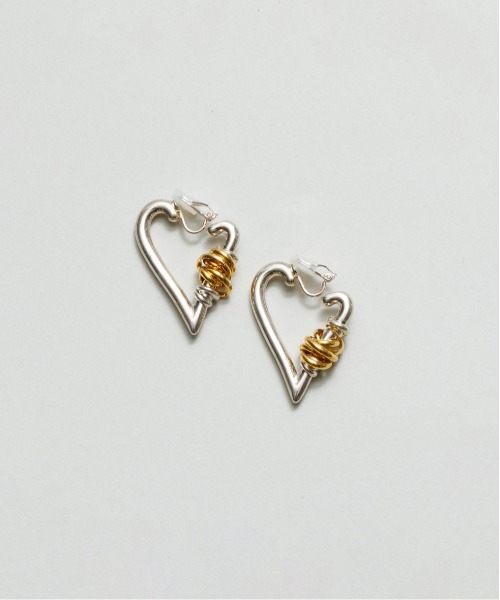 LAPUIS（ラピュイ）の「LAPUIS(ラピュイ)COIL HEART HOOP EARRINGS（イヤリング・レディース・マルチ/シルバー/ゴールド・FREE）」の5枚目の写真