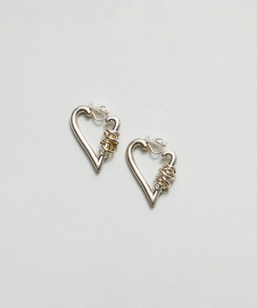LAPUIS（ラピュイ）の「LAPUIS(ラピュイ)COIL HEART HOOP EARRINGS（イヤリング・レディース・マルチ/シルバー/ゴールド・FREE）」の9枚目の写真