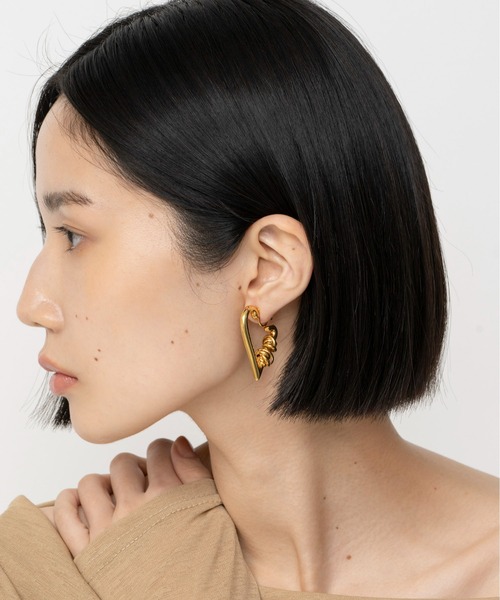 LAPUIS(ラピュイ)の「LAPUIS(ラピュイ)COIL HEART HOOP EARRINGS(イヤリング・レディース・マルチ/シルバー/ゴールド・FREE)」の18枚目の写真