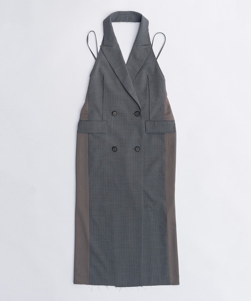 PRANK PROJECT（プランクプロジェクト）の「テーラードジレドレス / Tailored Gilet Dress（ジャンパースカート・レディース・ブラック/グレー・FREE）」の11枚目の写真