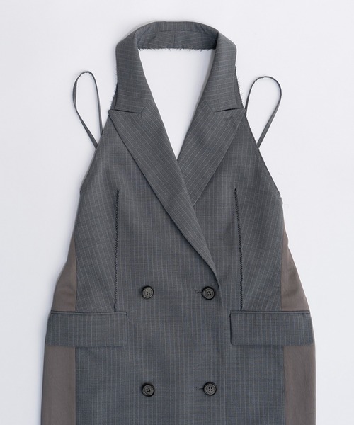 PRANK PROJECT（プランクプロジェクト）の「テーラードジレドレス / Tailored Gilet Dress（ジャンパースカート・レディース・ブラック/グレー・FREE）」の13枚目の写真