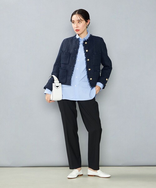 NOLLEY'S ツイードノーカラージャケット 25SS 日本製 オケージョン