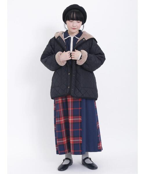 Samansa Mos2（サマンサ モスモス）の「配色チェック柄ラップ風スカート（スカート・レディース・イエロー/レッド/ベージュ/ブルー・F）」の19枚目の写真