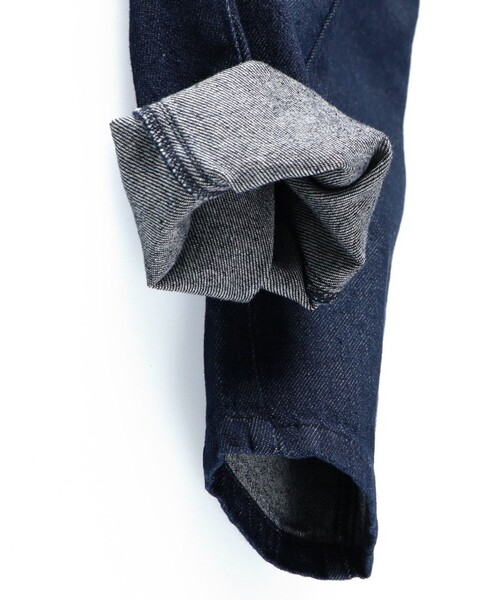 EDWIN（エドウィン）の「【Ou? by EDWIN】フリルサロペット（サロペット/オーバーオール・キッズ・ネイビー・110/150/100/120/130/140）」の9枚目の写真