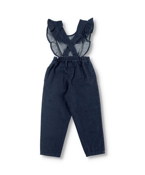 EDWIN（エドウィン）の「【Ou? by EDWIN】フリルサロペット（サロペット/オーバーオール・キッズ・ネイビー・110/150/100/120/130/140）」の12枚目の写真