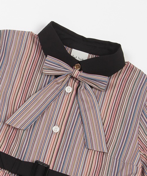 Paul Smith JUNIOR シグネチャーストライプ半袖ワンピース Paul Smith JUNIOR（ポールスミスジュニア）の「シグネチャー