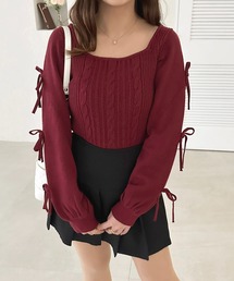 リボンケーブルニットプルオーバー【ZOZOTOWN限定アイテム】
