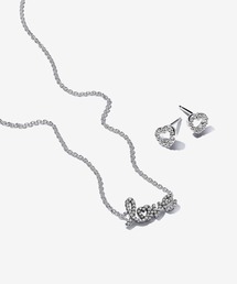 Pandora ネックレスとイヤリングセット ペアー カット ネックレス & ピアス セット（ピアス（両耳用