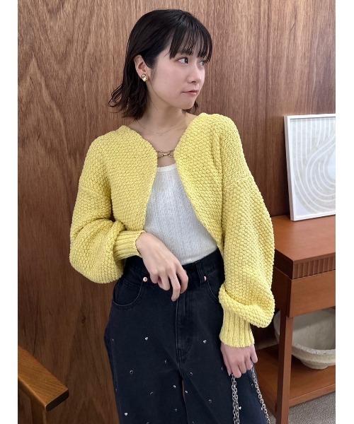 ＊新品・未使用＊【LILYBROWN】ニットボレロカーディガン LILY BROWN（リリーブラウン）の「ニットボレロカーディガン