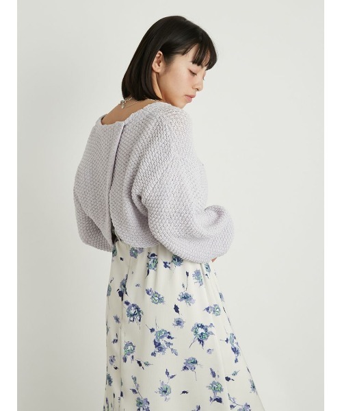 LILY BROWN（リリーブラウン）の「フロントチャームニットボレロ