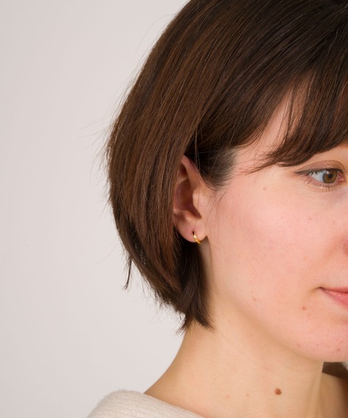 BRIE LEON（ブリーレオン）の「【BRIE LEON/ブリーレオン】フープピアス　ゴールド　シルバー（ピアス（両耳用）・レディース・ゴールド/シルバー・FREE）」の7枚目の写真