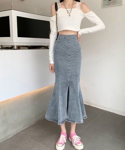 Miniministore(ミニミニストア)の「デニムマーメイドスカート大人セクシー(デニムスカート・レディース・ブラック/ライトブルー・M/S/L/XL)」の9枚目の写真