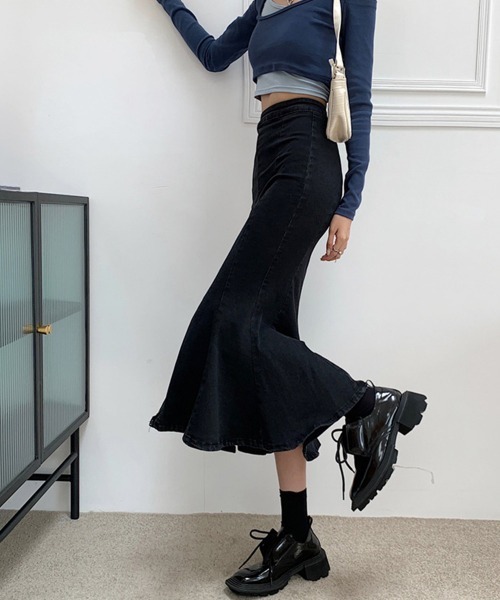 Miniministore(ミニミニストア)の「デニムマーメイドスカート大人セクシー(デニムスカート・レディース・ブラック/ライトブルー・M/S/L/XL)」の10枚目の写真