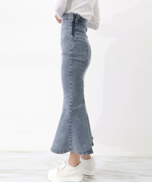 Miniministore(ミニミニストア)の「デニムマーメイドスカート大人セクシー(デニムスカート・レディース・ブラック/ライトブルー・M/S/L/XL)」の16枚目の写真