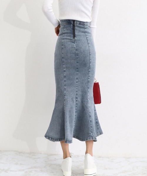 Miniministore(ミニミニストア)の「デニムマーメイドスカート大人セクシー(デニムスカート・レディース・ブラック/ライトブルー・M/S/L/XL)」の17枚目の写真
