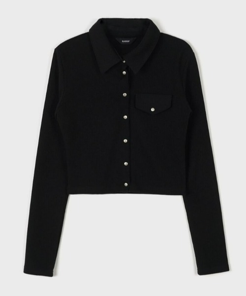 BLACKUP（ブラックアップ）の「[MADE] レジスーボタンクロップシャツ（シャツ/ブラウス・レディース・ブラック/グレー/ベージュ・FREE）」の15枚目の写真