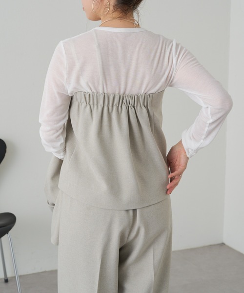 Omekashi（オメカシ）の「2WAY TRビスチェ（チューブトップ・レディース・ベージュ/ライトグレー・FREE）」の20枚目の写真