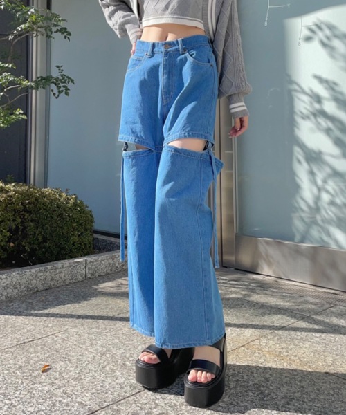 one way（ワンウェイ）の「セパレートデニムパンツ（デニムパンツ・レディース・ブルー/ブラック/ライトブルー/ブルー系その他・SMALL/MEDIUM）」の6枚目の写真