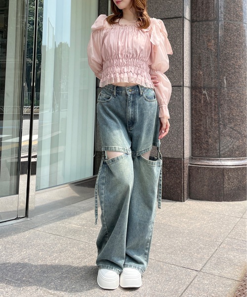 one way（ワンウェイ）の「セパレートデニムパンツ（デニムパンツ・レディース・ブルー/ブラック/ライトブルー/ブルー系その他・SMALL/MEDIUM）」の9枚目の写真