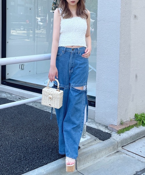 c　Ungrid 人気デニムパンツ　beams ワンピース B:MING by BEAMS（ビーミング by ビームス）【タイムセール