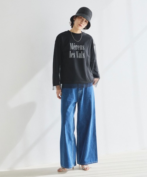 Doux archives（ドゥアルシーヴ）の「シームレスワイドストレートデニム（デニムパンツ・レディース・アイボリー/ブルー/ネイビー・MEDIUM/LARGE）」の16枚目の写真