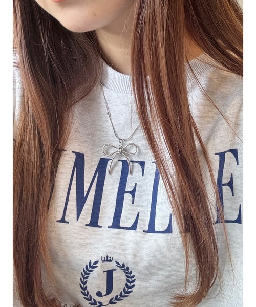 jumelle（ジュメロ）の「ribbon necklace（ネックレス・レディース・シルバー・FREE）」の2枚目の写真