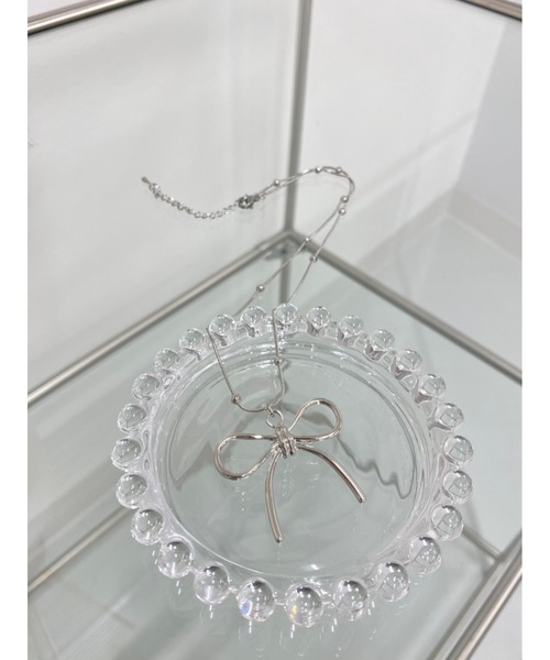 jumelle（ジュメロ）の「ribbon necklace（ネックレス・レディース・シルバー・FREE）」の15枚目の写真