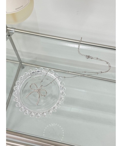 jumelle（ジュメロ）の「ribbon necklace（ネックレス・レディース・シルバー・FREE）」の16枚目の写真