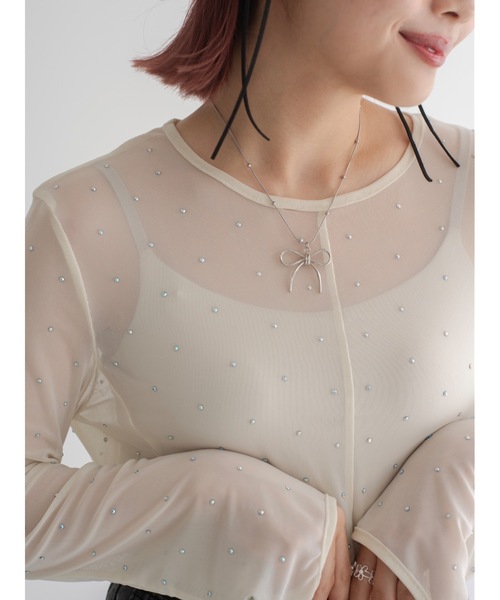 jumelle（ジュメロ）の「ribbon necklace（ネックレス・レディース・シルバー・FREE）」の18枚目の写真